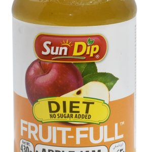 SUNDIP Assorted Jam Apple SUGAR FREE 430g (Glass Jar)